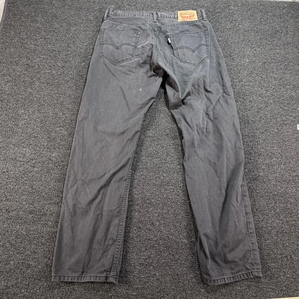Levis Jeans Mens 34x32 505 Regular Fit Charcoal Gray Straight Leg EUC